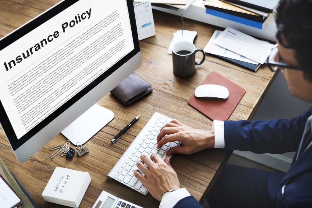 Insurance policy agreement terms document concept